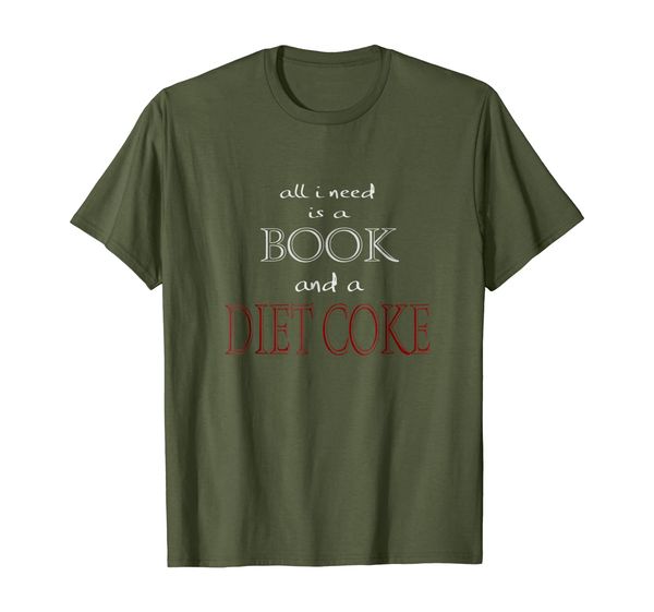 

boho graphics t-shirt - all i need is a book and a diet coke, White;black