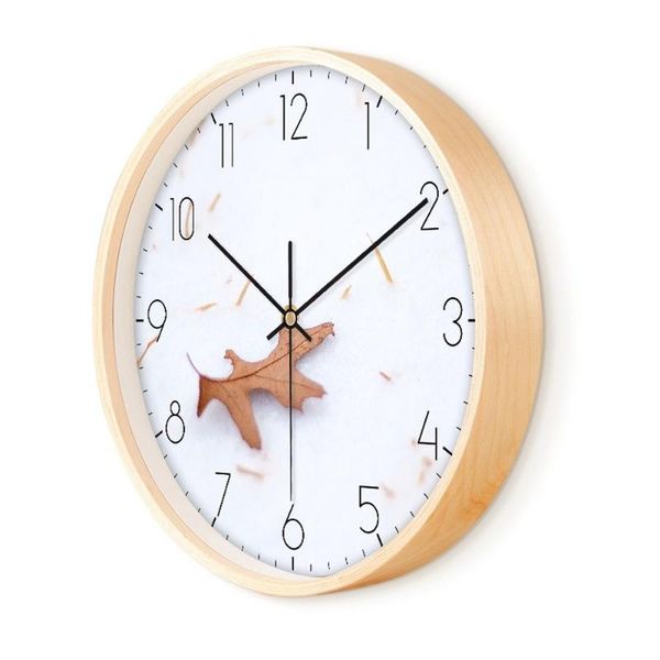 

wall clocks 10-inch wood clock mute creative home quartz bedroom living room bathroom gift ideas watch separates