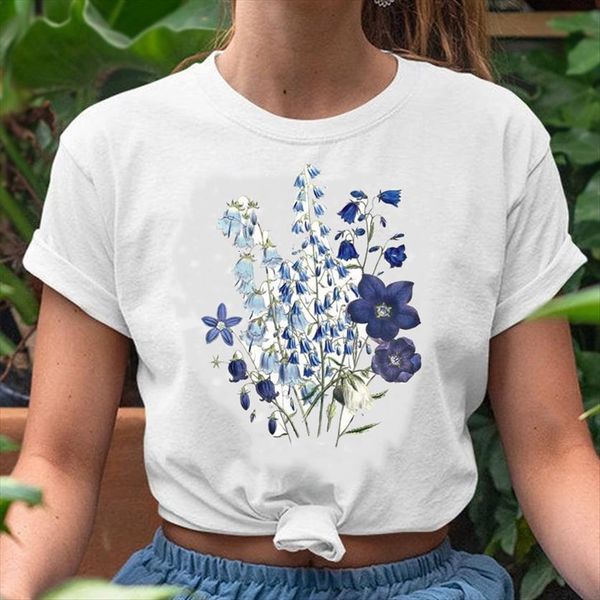 

graphic fashion printing trend girl women t shirts floral flower 90s spring summer print female lady clothes tees shirt, White