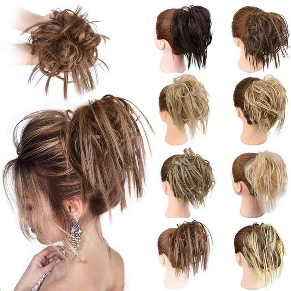 

hairring chemical fiber women's wig hair curl, Black;brown