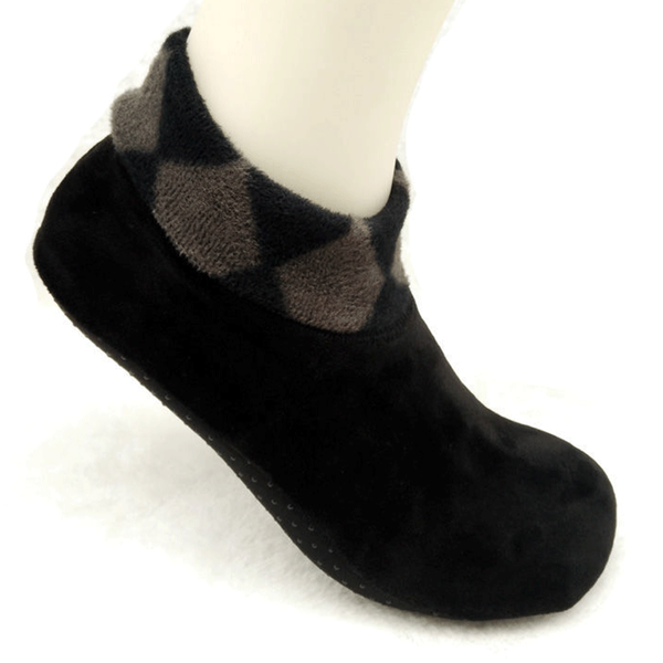 

men winter warm thicken thermal socks slippers wool cashmere snow black skin seamless velvet soft boots floor non-slip socks new