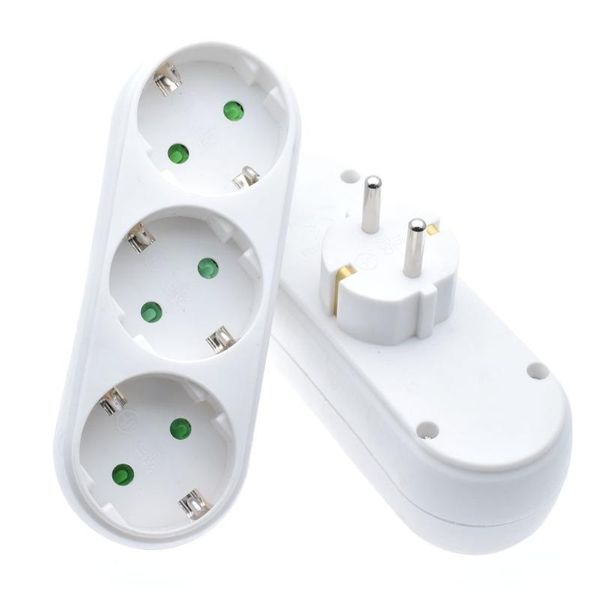 

smart power plugs european conversion plug 1 to 2 1to 3 t 4 way socket adapter eu standard 16a travel extended