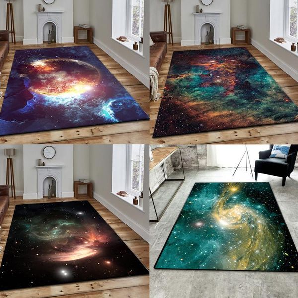 

carpets fashion modern gorgeous starry sky space universe living room bedroom kitchen bedside carpet floor mat customization
