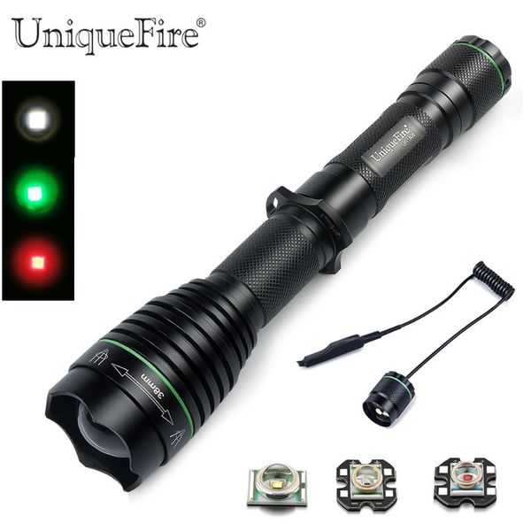 

uniquefire rechargeable 18650 uf-1508-38mm-xpe led zoom 3 modes aluminum alloy waterproof lamp torch+remote pressure flashlights torches
