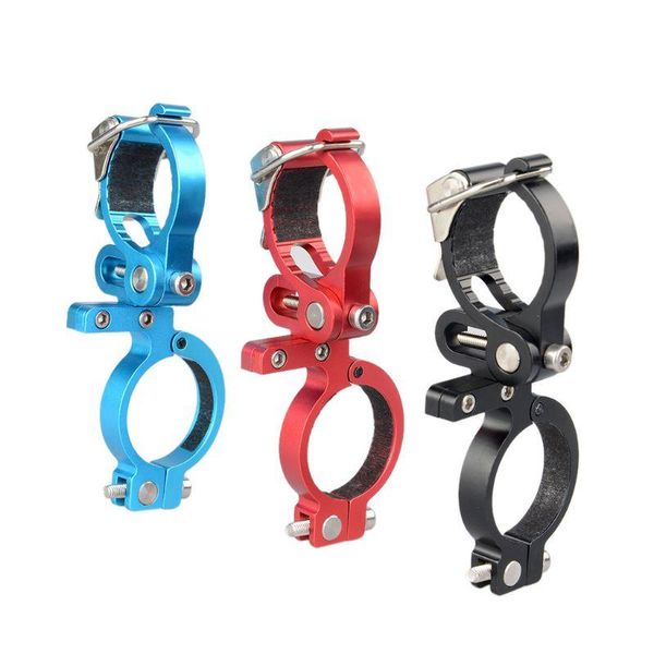 

bicycle light clip handlebar aluminum alloy clamp support safety cycling mount torch bracket stand mtb bike parts lights