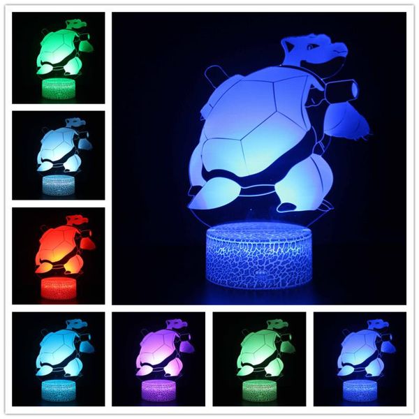 

night lights 3d led light tortoise usb table lamp touch remote animal colorful lamps children xmas birthday gift home bedroom decor