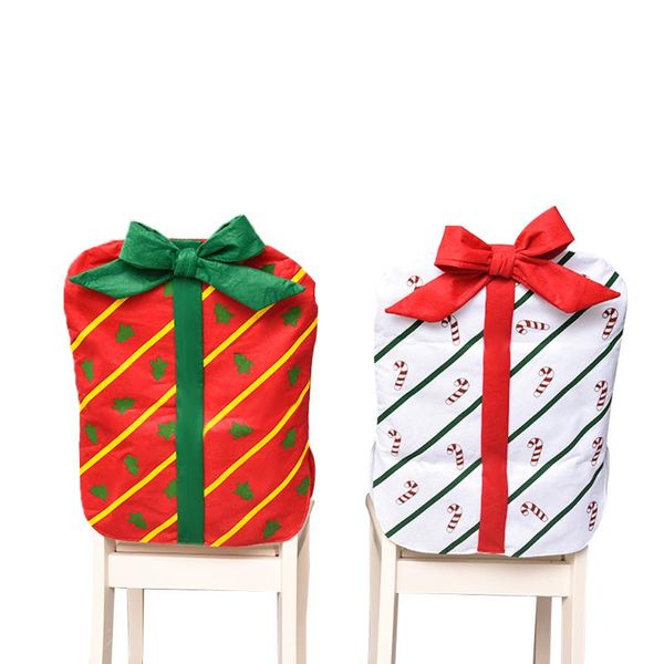 

chair covers restaurant home cartoon back cover christmas cute bow gift package decoration