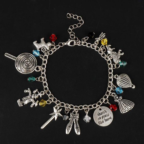 

link, chain movie jewelry a fairy tale the wizard of oz bracelets for women girl bracelet pendants vintage accessories gift, Black