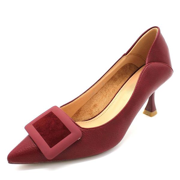 

dress shoes spring fashion pointed wild high heels, Black