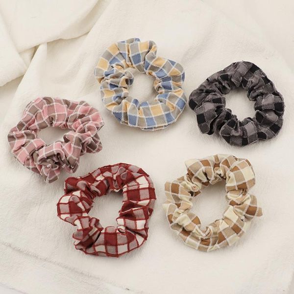 

hair accessories women elegant cute knitting solid elastic bands ponytail holder scrunchies rubber band headband lady, Slivery;white