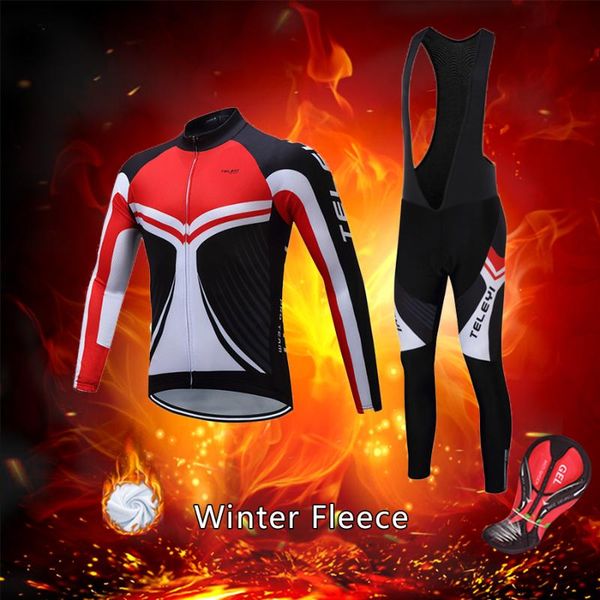 

racing sets 2021 winter thermal fleece road bike jersey set male cycling clothing bib gel kit pro bicycle clothes mtb suit warm uniform wear, Black;blue