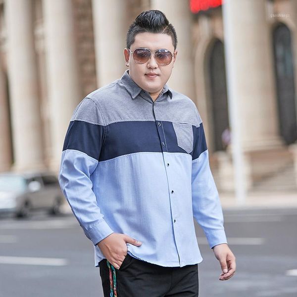 

men's casual shirts 2021 youth 4xl 5xl 6xl 7xl 8xl printing large size business long sleeved shirt male social dress plus1, White;black