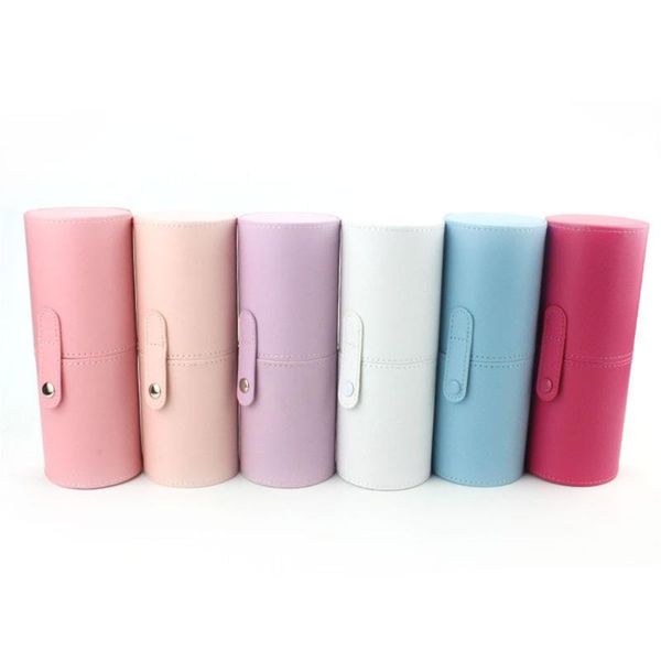 

storage boxes & bins fashion multi-color pu leather makeup bag pouch brush pen holder cosmetic organizer