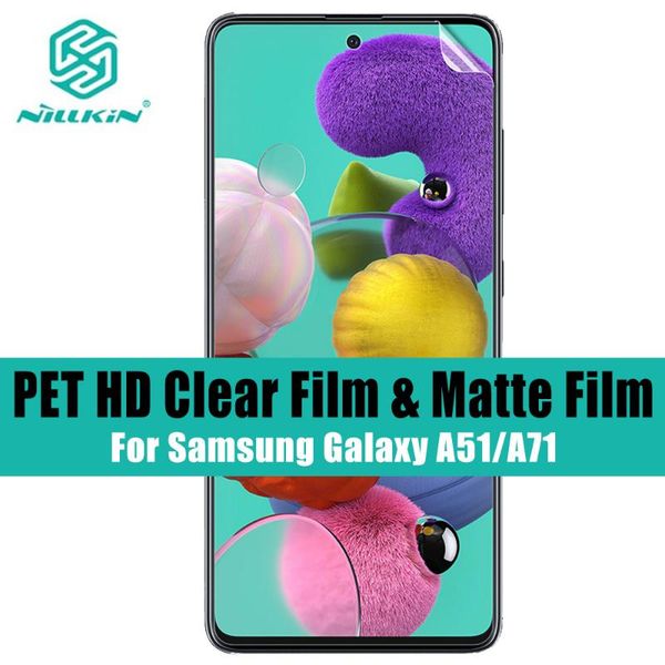 

pcs/lot nillkin for galaxy a51 screen protector hd super clear matte anti glare pet soft film a71/note 10 lite cell phone protectors