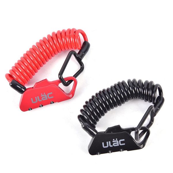 

bike locks mini bicycle lock 1200mm fold backpack cycling helmet cable anti-theft 3 digital security password