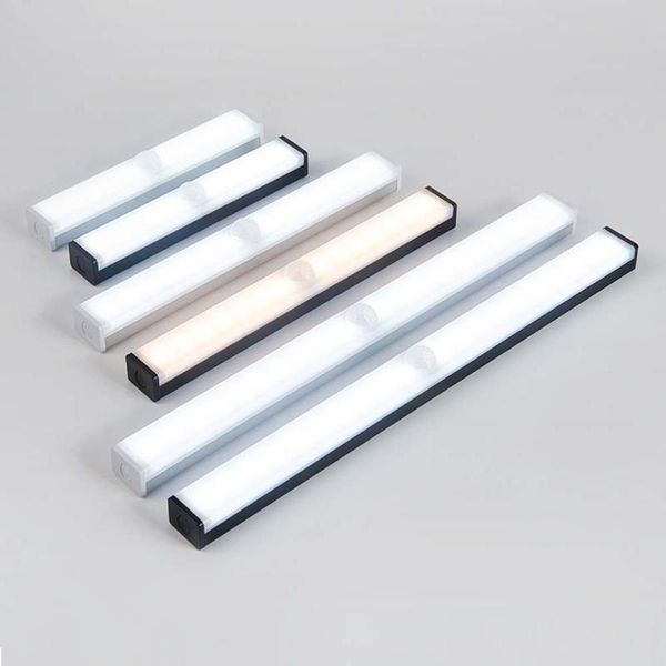

wall lamp pir motion sensor closet wardrobe led usb rechargeable under cabinet aluminum night light