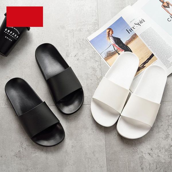 

slippers flip flops men summer anti-skid outdoor light casual beach male sandals household slipper, Black