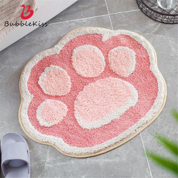 

carpets bubble kiss cartoon carpet cute cat pattern doormat fashion pink rugs flocking home bathroom mats absorbent area rug