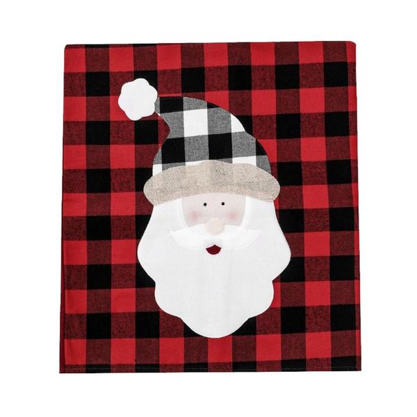 

christmas chair covers checked snowman santa claus cover jacket festival home kitchen restaurant decoration
