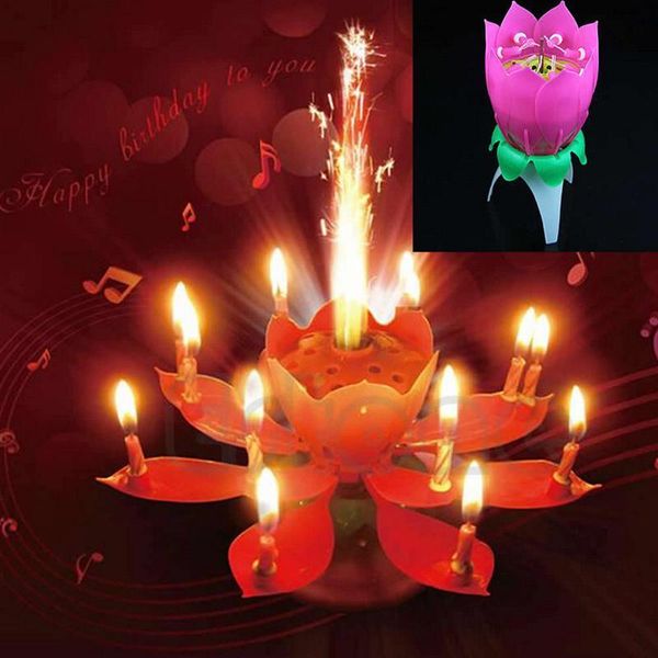 

other festive & party supplies birthday candle with music rotating happy song cake decorating decoration accessories