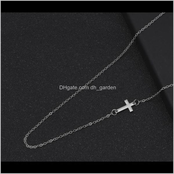 

pendant & pendants gold sier cross necklaces clavicle necklace jewelry for women ps0721 drop delivery 2021 8gwsm, Silver