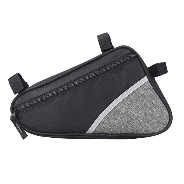 

car & truck racks portable bike pouch seat bag mtb frame waterproof triangle (grey)