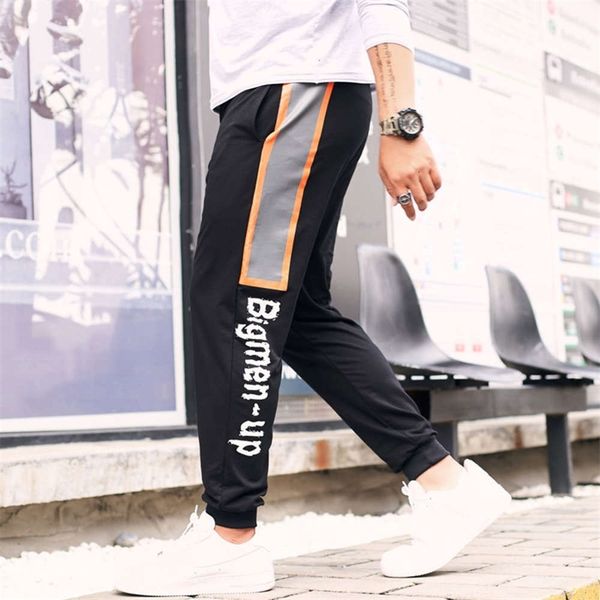 

men's pants autumn large wear plus fashion sports fat leisure straight 89rz, Black