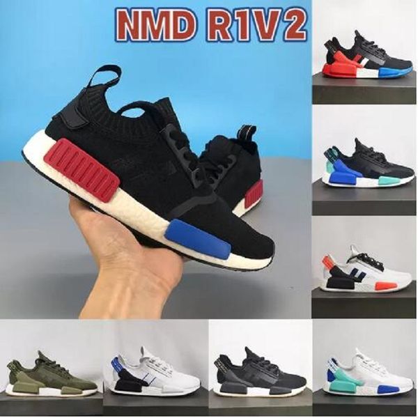 

nmd r1 v2 running shoes paris core black monochrome triple white pride blue green metallic gold men women designer sneakers