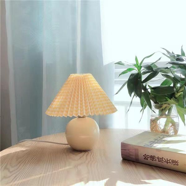 

lamp covers & shades retro vintage pleated folds 24cm fabric lampshade table accessories modern minimalist bedside
