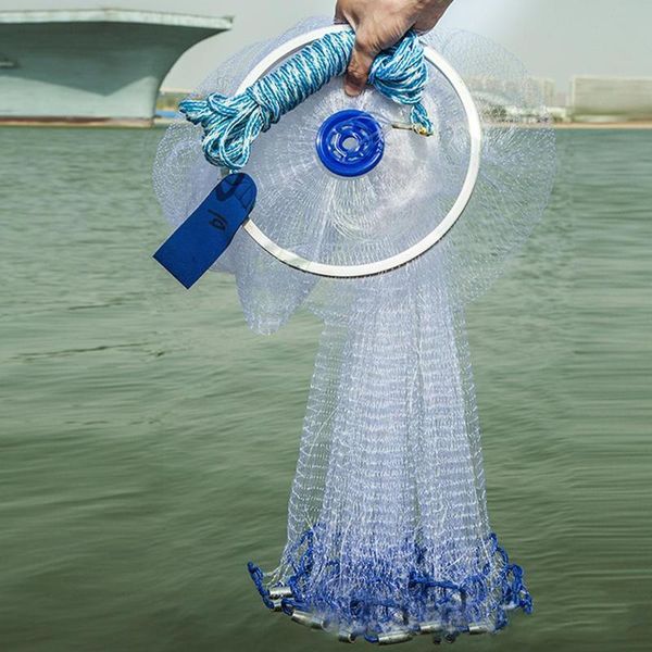 

fishing accessories net cage casting shrimp trap mesh fishnet equipment nylon 240/300cm chinese i5k5 l9v9