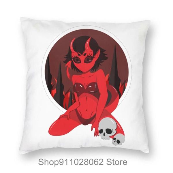 

monster-girl demon girl santa throw pillows covers cases velvet pillowcase cushion sofa leg donut back red bed rest cool cushion/decorative