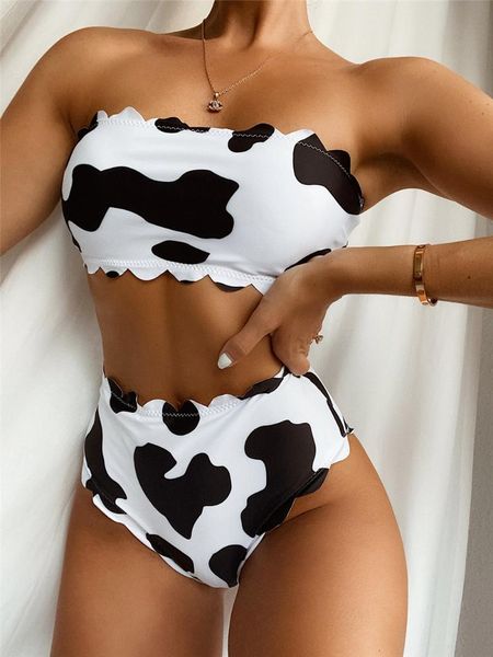 

two-piece suits swimsuits women 2021bikini high waist strapless swimsuit padded bathing suit swimwear mini thong swimming