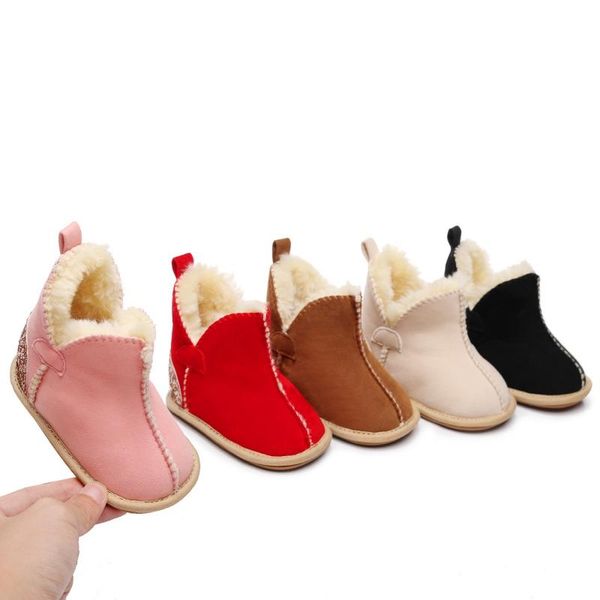 Stivali 0-18M Moda Inverno Caldo Per Neonate Nate Ragazzi Scarpe da Neve Casual Suola Morbida Antiscivolo Prewalker Primi Camminatori