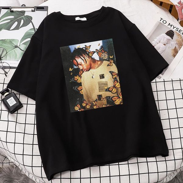 

travis scott the london men t shirts scotts effect rap butterfly music album brand summer hip hop, White;black