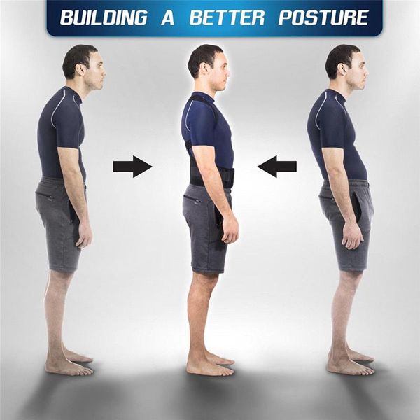 

posture corrector support magnetic back shoulder brace belt for adults students, Black;blue