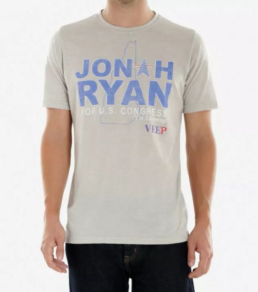

HBO's Veep TV Show JONAH RYAN FOR CONGRESS T-Shirt NEW Licensed & Official, White;black
