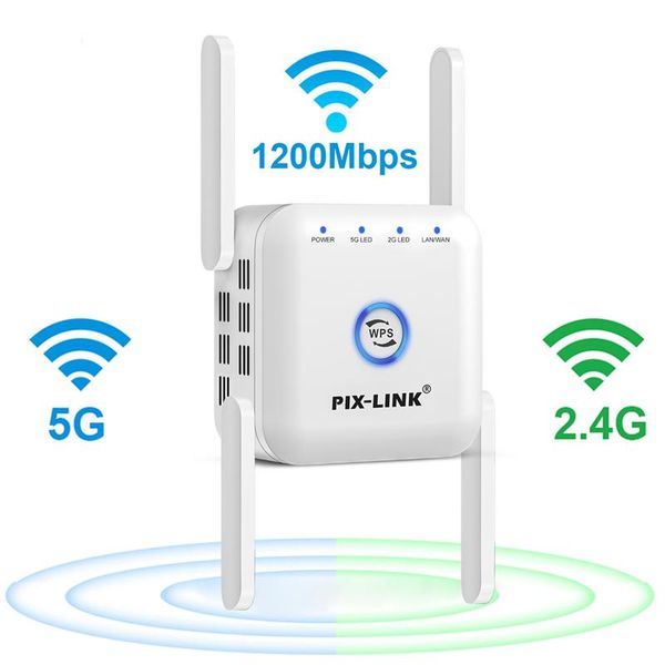 5G Ripetitore Wifi 5ghz Ripetitore Wifi 1200M Router Wifi Extender A Lungo Raggio 2.4G Wi Fi Ripetitore Wi-Fi amplificatore di segnale Punto di Accesso