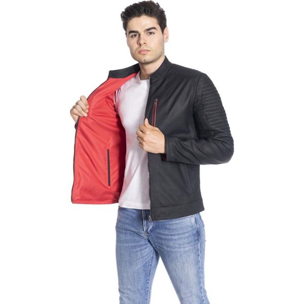 

men's leather & faux genuine coats jacket 1st grade sheepskin coat vintage formal casual winter so, Black