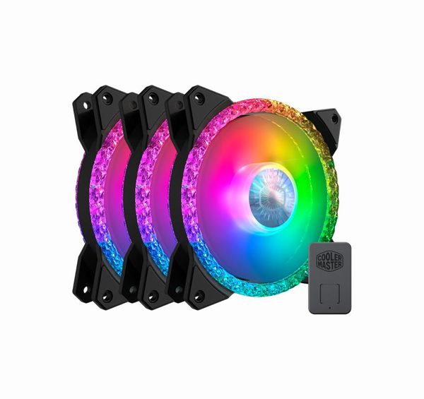 

cooler master mf120 flash crystal 3in1 kit argb case fan diamond lighting effect 12cm desksilent computer fans & coolings