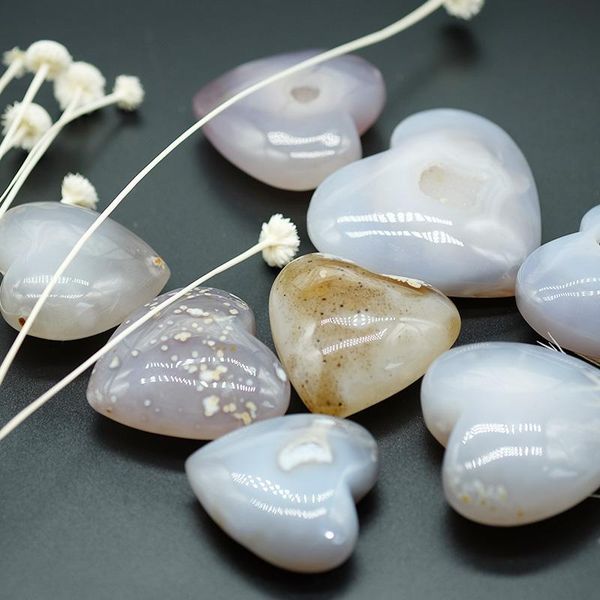 

natural agate quartz stone heart-shaped crystal small ornaments crafts home decorations colored accessories decorative objects & figurines