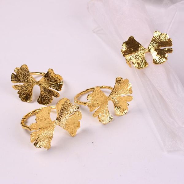 

10pcs / style retro napkin buckle red bronze ring forest series wedding rings