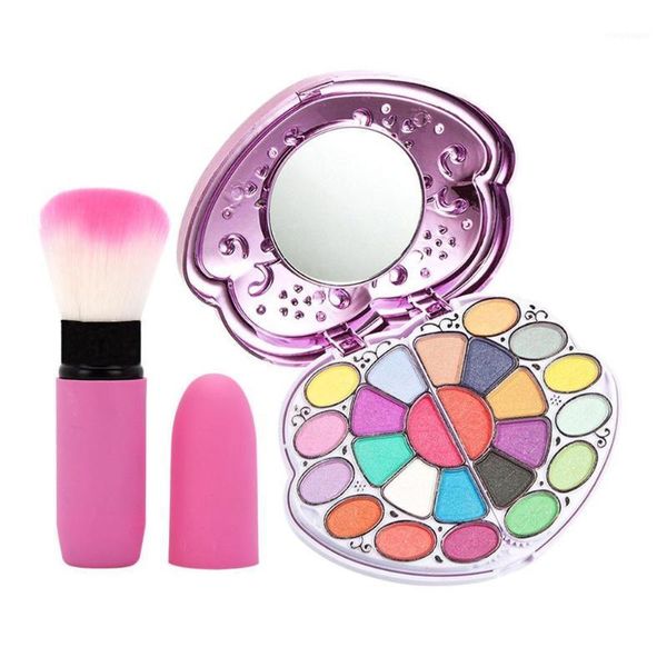 

blue zoo eyeshadow compact makeup box loose powder blush brush for beginners tool random color1