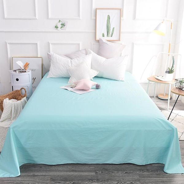 

sheets & sets home textiles el bedroom single double blue cotton flat sheet bedspread bedding linens bed twin full queen king