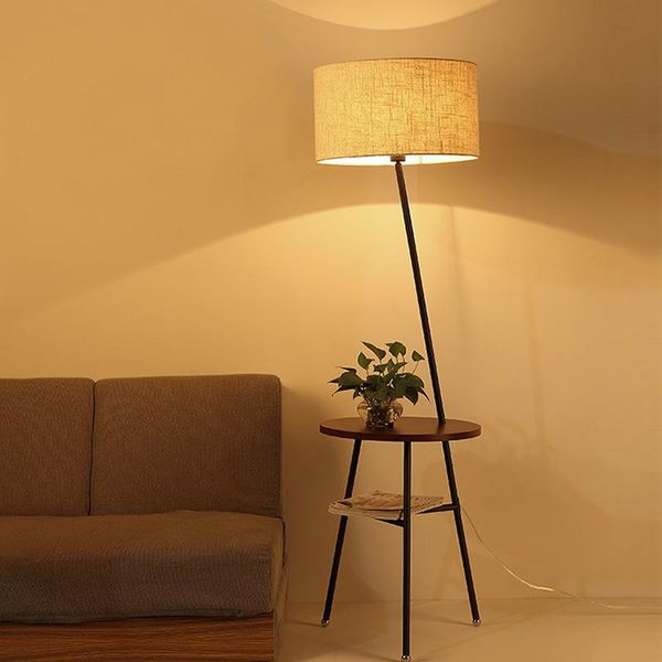 

nordic led wood floor lamp industrial decor tripot stand lamps