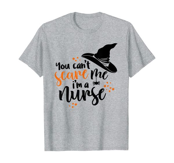 

funny you can't scare me i'm a nurse t-shirt, White;black