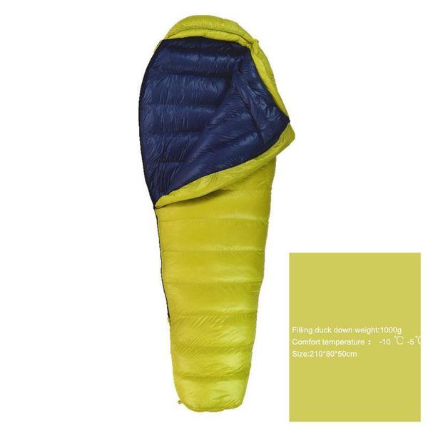 

sleeping bags winter bag mummy style 210*80*50cm filling duck down 1000g stitching design for travel hiking camping equipment
