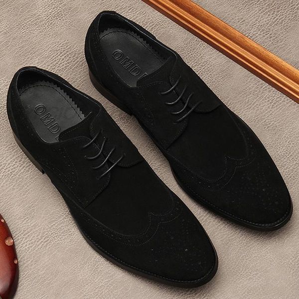 

dress shoes suede oxford for men genuine leather casual lace up fashion formal wedding business black di9u fvpk
