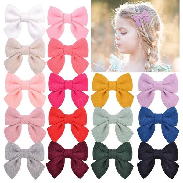 

2pcs/lot colorful bowknot hairpins for cute girls handmade bb hair clips cotton barrette headwear kids hair accessories, Slivery;white