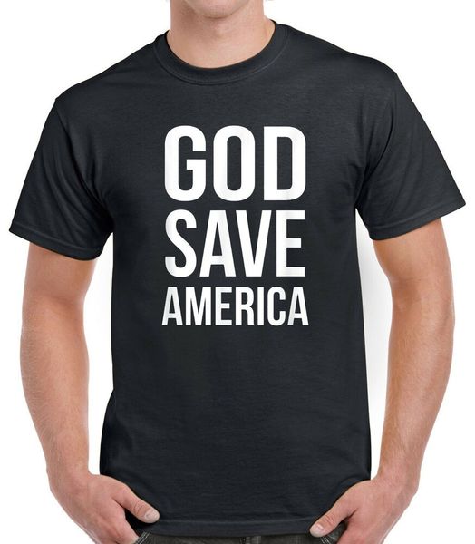 

god save america t-shirt, White;black