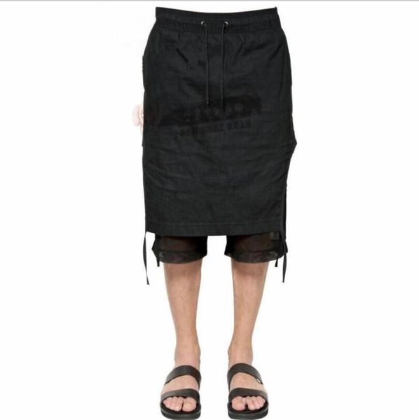 

men clothing gd hair stylist fashion personalized double layer pants casual capris plus size singer costumes 27-44 men's, Black